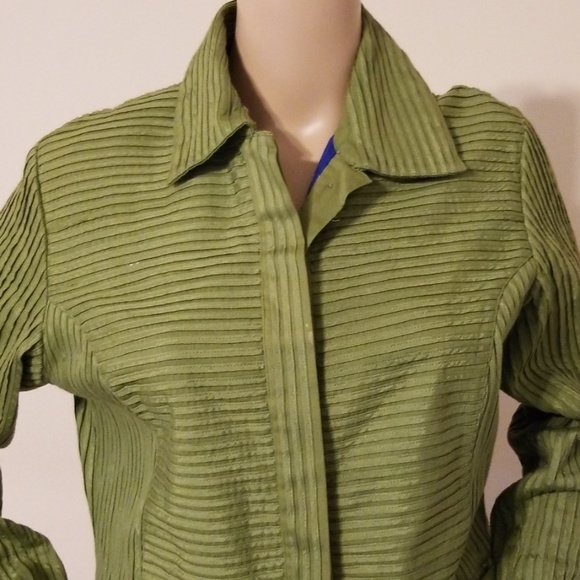 Chico's Women Ribbed Designs Jacket - Picture 3 of 8